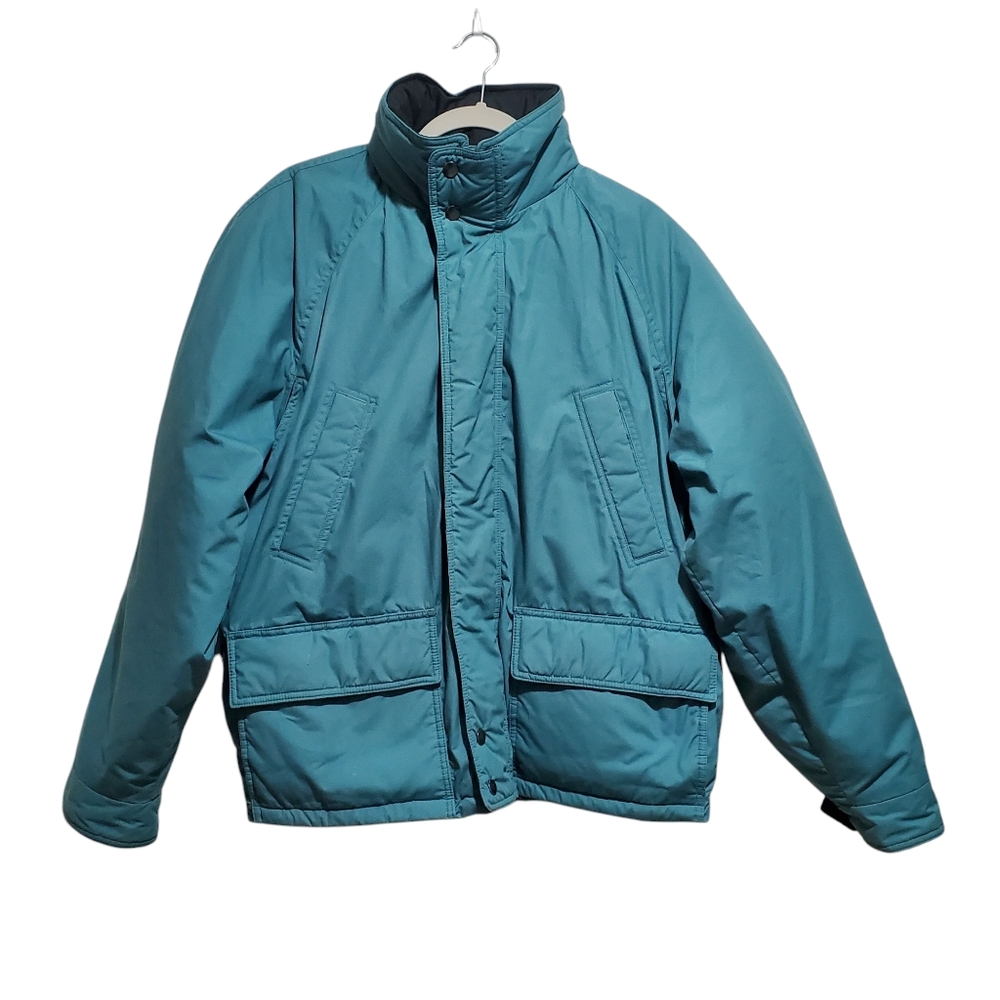 Guy Laroche Paris Mens Down Jacket Size M Teal Ski Winter